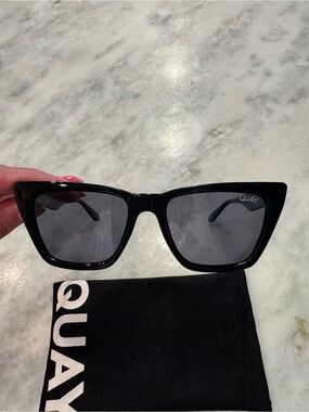 Quay Black Cat-Eye Sunglasses